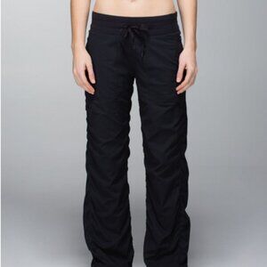 Lululemon Studio Pant II Tall Lined Straight Leg Mid Rise Casual Black Size 10